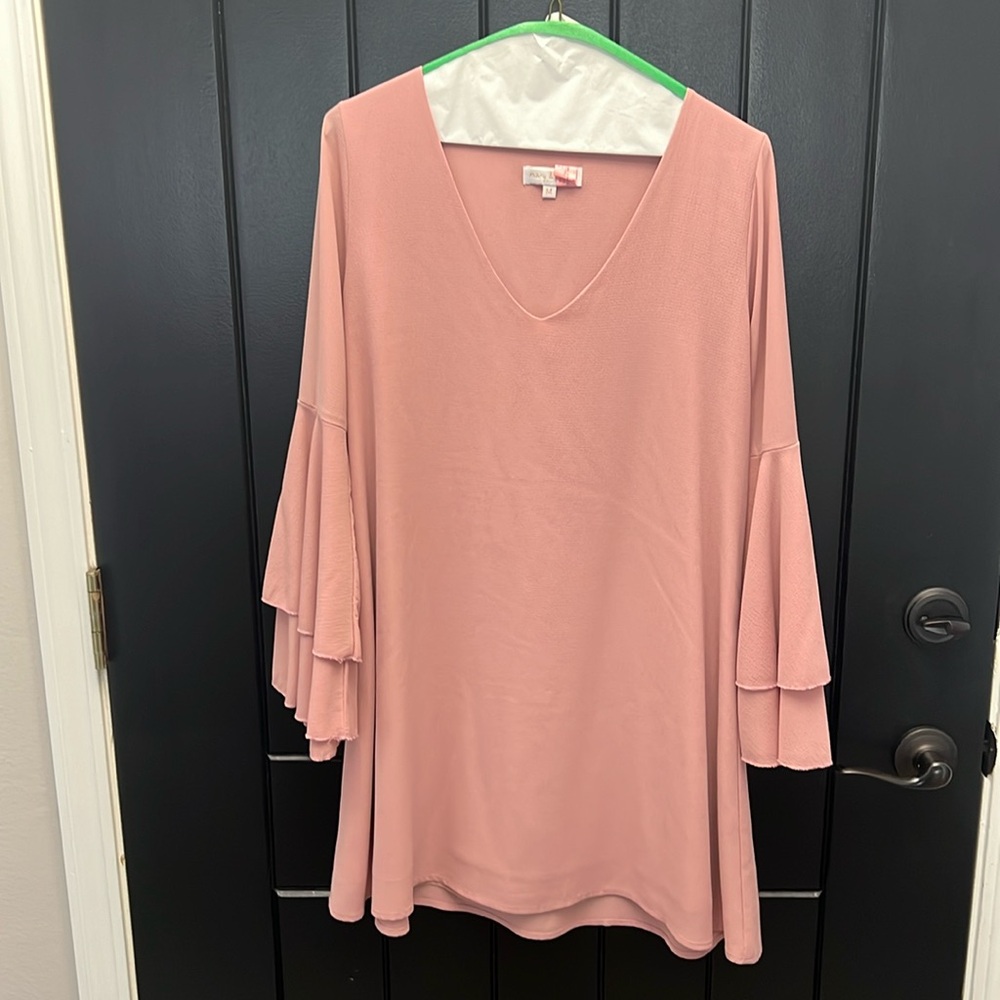 Pink flowy dress